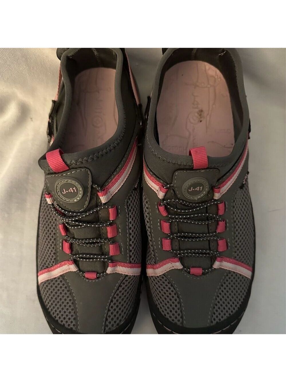 J-41 Women's Tahoe Slip-On Water Ready Sneakers Gray Pink Size 8.5